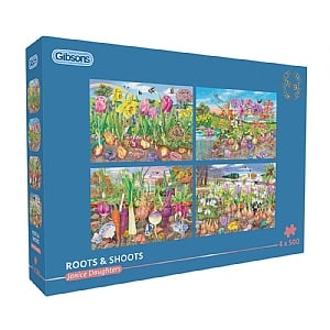 Gibsons Roots & Shoots 4 x 500 Piece Jigsaw Puzzles