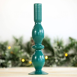 Oval Tropics Teal Ceramic Candle Holder (30cm)