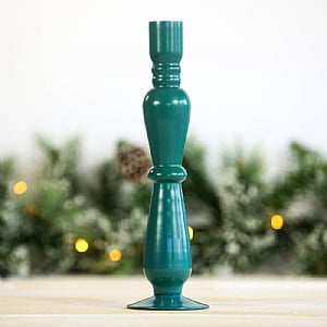 Royal Tropics Teal Ceramic Candle Holder (26cm)