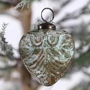 Leaf Heart Hanging Decoration (8cm)