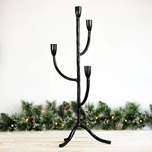 Black Metal 4 Tier Candle Holder (57cm)