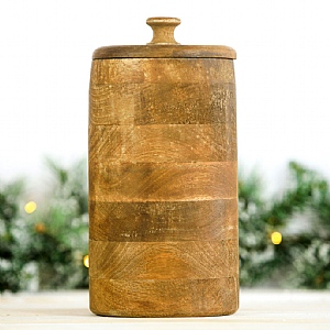 Wooden Lidded Jar (30cm)