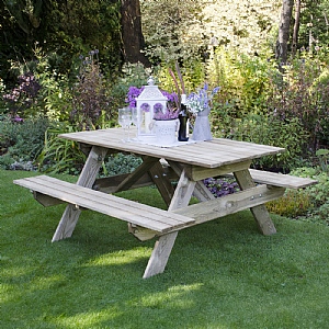 Forest Rectangular Picnic Table - Small (1.5m)