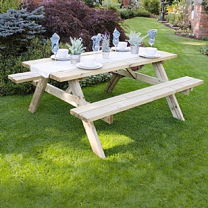 Forest Rectangular Picnic Table - Large (1.77m)