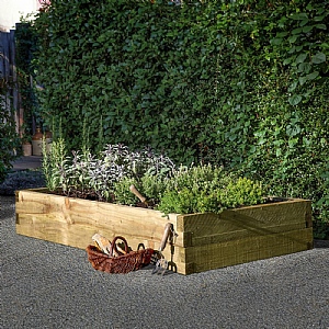 Forest Caledonian Large Raised Bed with Base (180cm x 90cm)