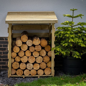 Forest Compact Pent Log Store (126.2cm x 96cm x 82.3cm)