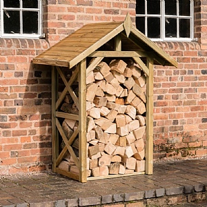 Forest Apex Wall Log Store (166cm x 135cm x 82cm)