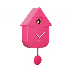 Karlsson Modern Cuckoo Clock - Bright Pink