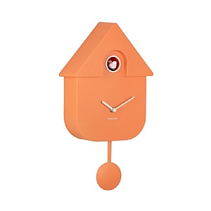 Karlsson Modern Cuckoo Clock - Bright Orange