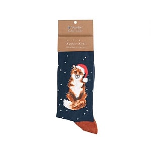 Wrendale Festive Fox Mens Xmas Socks