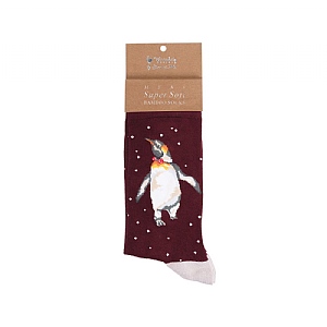 Wrendale King Penguin Mens Xmas Socks