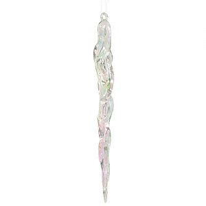 Lumineo Iridescent Transparent Icicle (18.5cm)