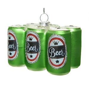 Decoris Sixpack Beer Glass Decoration (8cm)