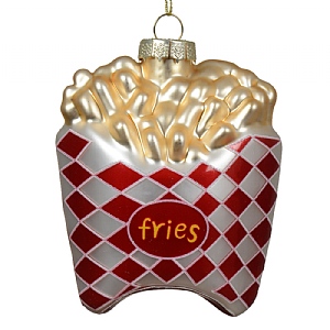 Decoris Fries Glass Decoration (11cm)