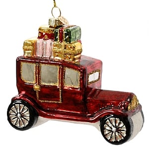 Decoris Car & Presents Glass Decoration (10cm)