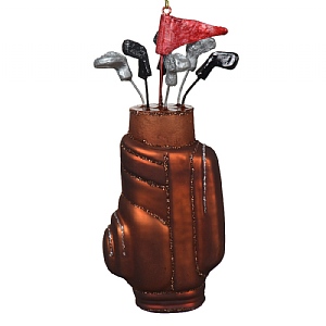 Decoris Golf Bag Glass Decoration (6cm)