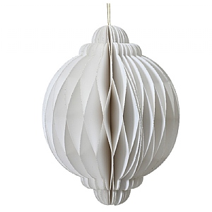 Decoris White Paper Onion Decoration (15cm)