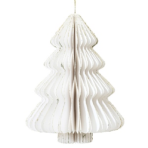 Decoris White Paper Tree Decoration (20cm)