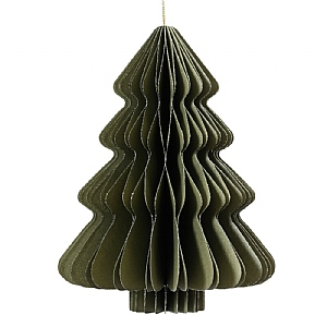 Decoris Dark Green Paper Tree Decoration (20cm)