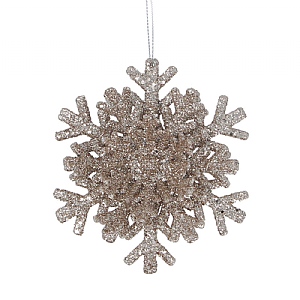 Gisela Graham Gold Sparkle Layer Snowflake Decoration