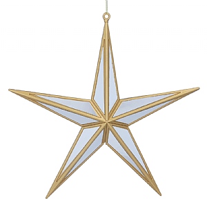 Gisela Graham Gold 5-Point Mirror Star Acrylic Decoration (28.5cm)