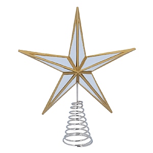 Gisela Graham Gold 5-Point Mirror Star Acrylic Tree Topper (30.5cm)