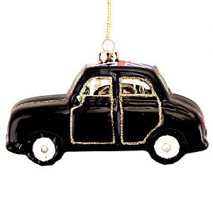 Gisela Graham London Taxi Glass Ornament