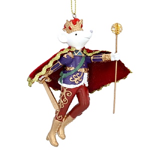 Gisela Graham King Rat Resin Decoration (11cm)