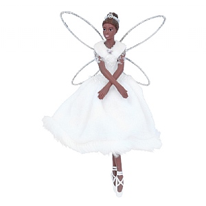 Gisela Graham Resin Fairy with White Dress Decoration - Large