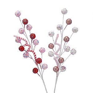 Pink & Red Candy Berry Stem (73cm)