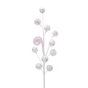 White Candy Ball Stem (70cm)