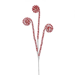 Red & White Candy Swirl Stem (77cm)