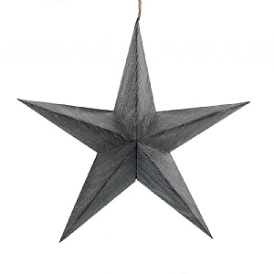 Hanging Grey & White Paper Star (30cm)