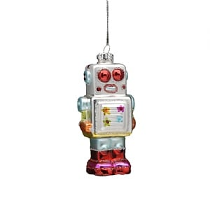 Glass Robot Hanging Decoration (10cm)