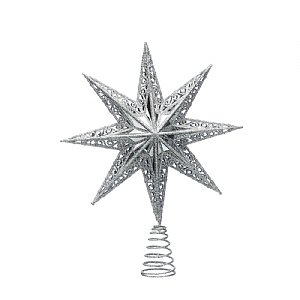 8 Point Silver Tree Topper (35cm)