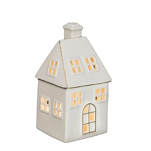 Floralsilk Porcelain Battery Associated LED House (17cm)