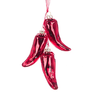 Floralsilk Glass Three Chillies (14cm)