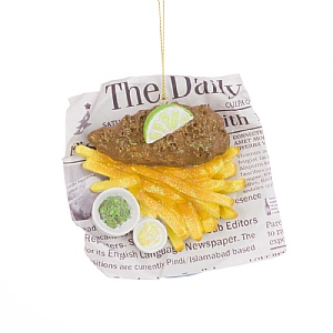 Floralsilk Resin Fish & Chips Decoration (11cm)