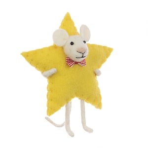 Floralsilk Felt Mouse In Star (14cm)