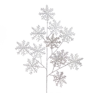 Floralsilk Metallic Snowflake Spray (60cm)