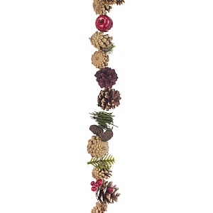 Floralsilk Apple & Pine Cone Garland (150cm)