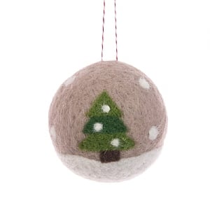 Floralsilk Felt Tree Bauble (8cm)