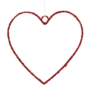 Hanging Heart Decoration - Red (40cm)