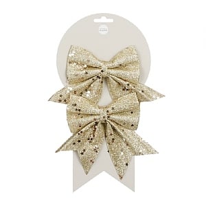 Bow - Champagne - Pack of 2 (12cm x 13cm)