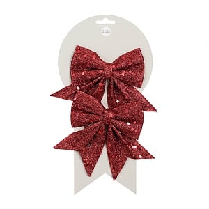 Bow - Red - Pack of 2 (12cm x 13cm)