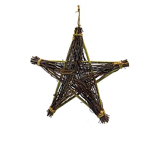 Star Hanging Birch Twig - Natural (46cm)