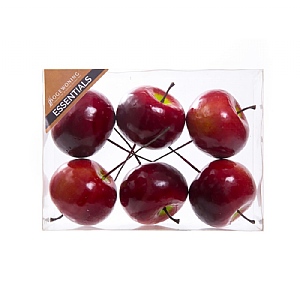 Red Apples on Wire Picks - Box (6cm)