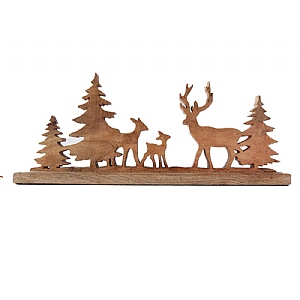 Natural Wooden Deer Table Decoration (36cm)