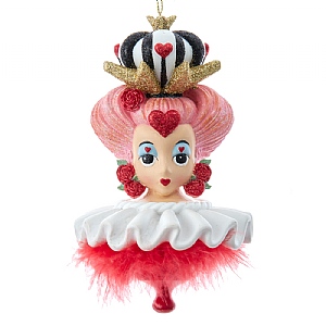 Hollywood Hats Queen Of Hearts Hanging Ornament (15cm)