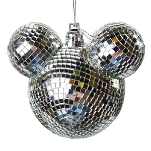 Disney Ear Disco Ball Silver Bauble